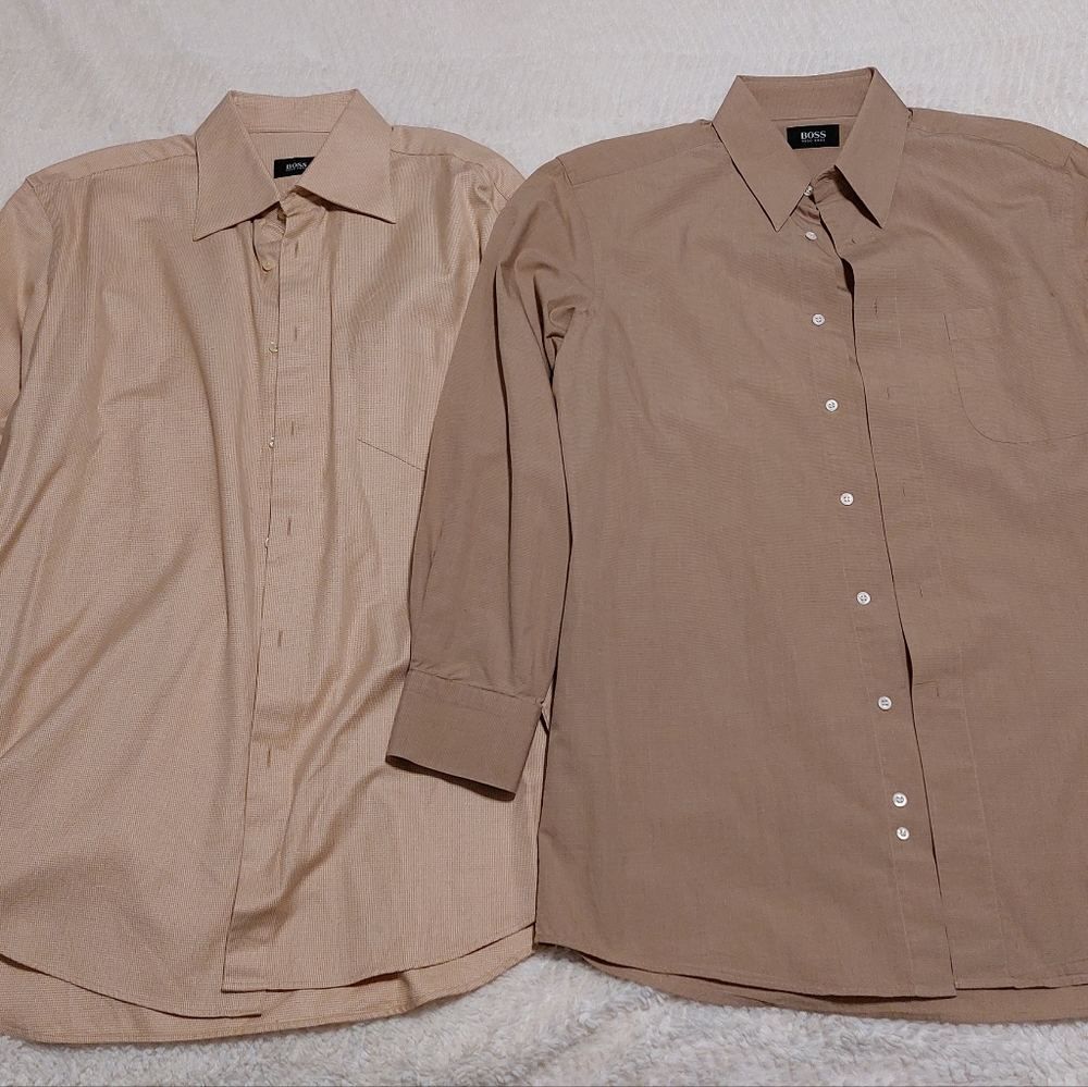 2 Hugo Boss Button Down Dress Shirts 16-32/33